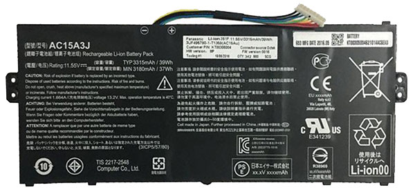 Compatible laptop battery acer  for KT00303016 