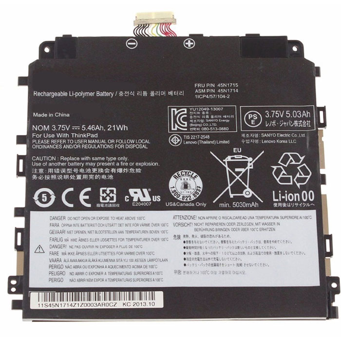 Compatible laptop battery lenovo  for 45N1718 