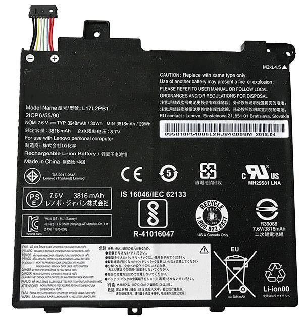 Compatible laptop battery lenovo  for L17L2PB1 