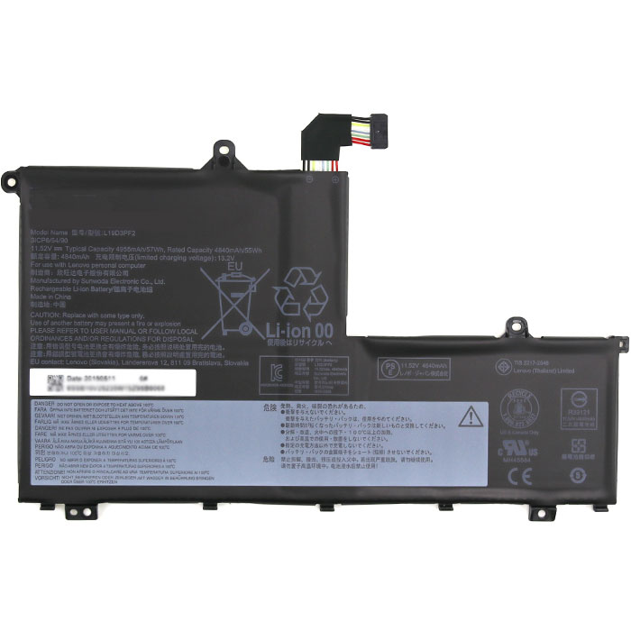 Compatible laptop battery lenovo  for L19M3PF1 