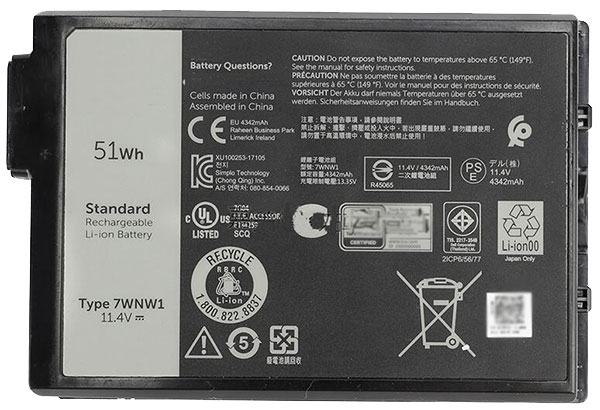 Compatible laptop battery dell  for 7WNW1 