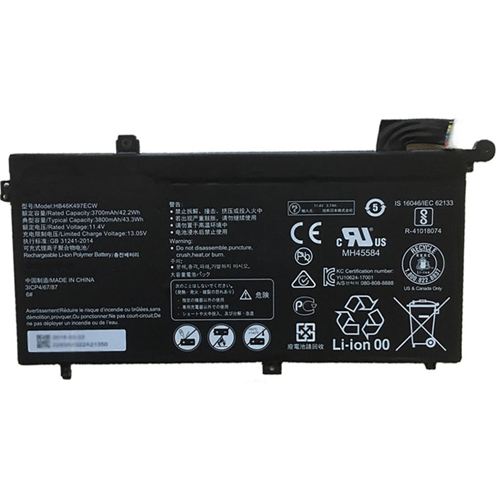 Compatible laptop battery HUAWEI  for MateBook-D-2018i5-8250U8G256G2G 